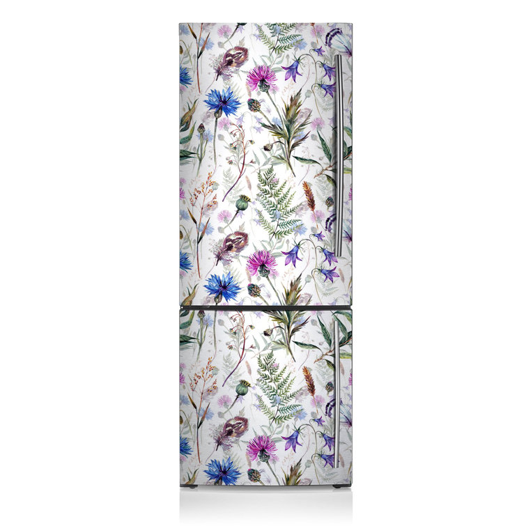 Rosalind Wheeler Field Flowers Freezer Freezer Door Sticker Wayfair.co.uk